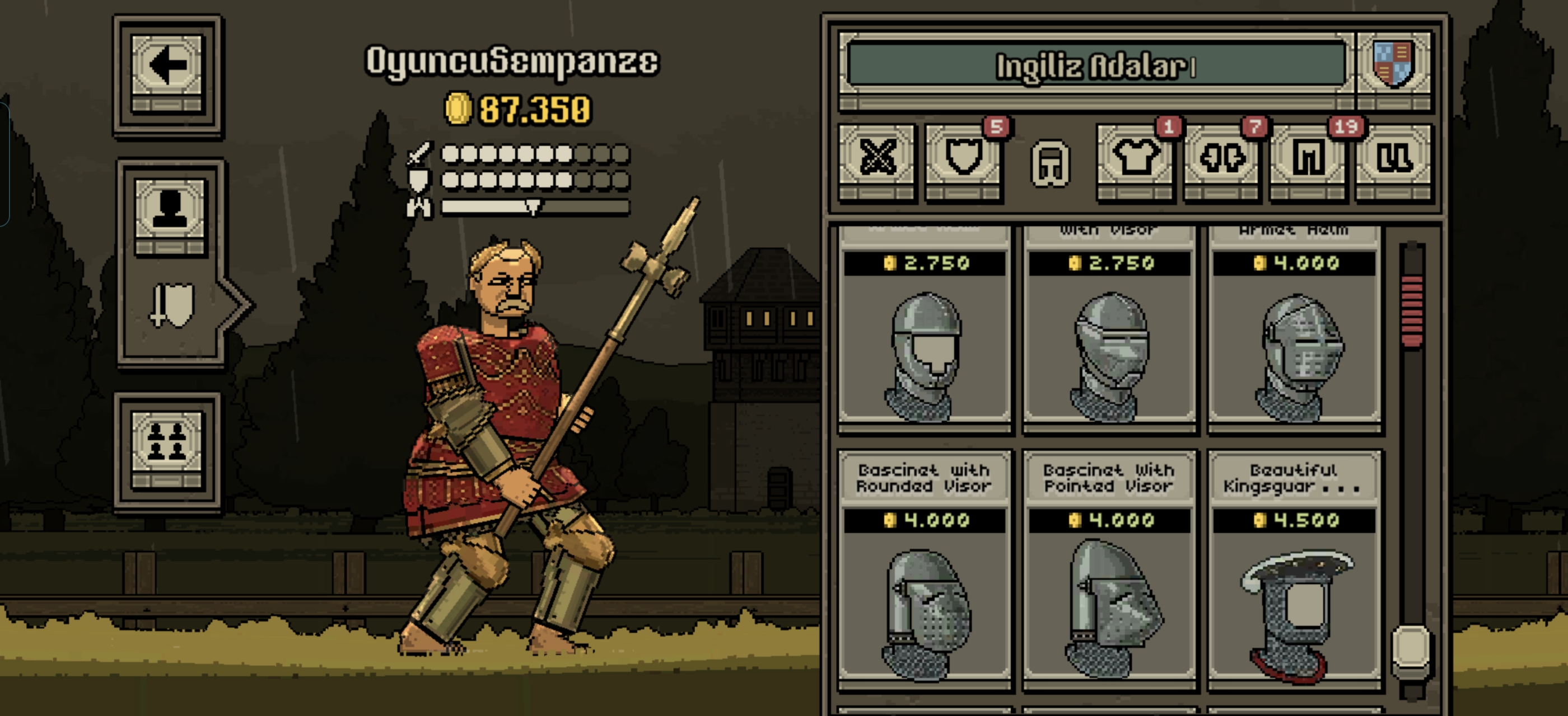 Bloody Bastards oyunundaki farklı kask örnekleri
